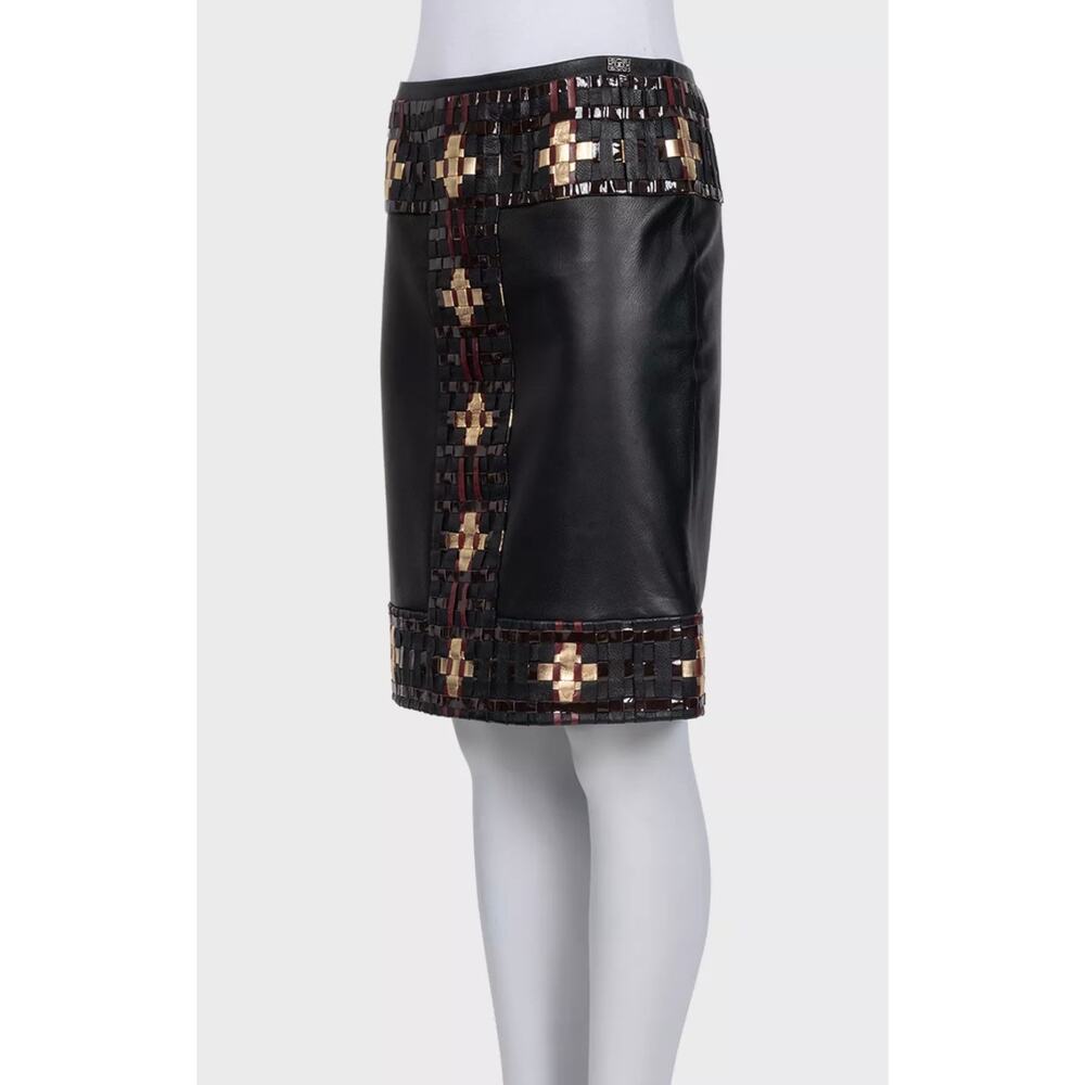 Chanel Black Sheepskin Leather Skirt - Size FR38 / M - Picture 2 of 4